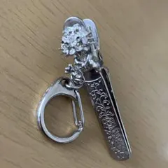 猫モチーフ シルバーキーホルダー