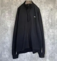 限定値下げ　LACOSTE ブラック ハーフジップ トレーナー　M
