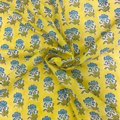 【2m/商用可】インド産ハンドブロックプリント生地 NHB117