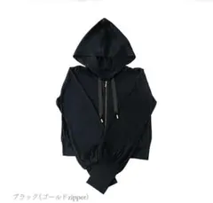 UVカット 99% パーカー 着る日焼け止め シロノサクラ ブラックSのサムネイル