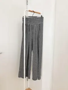 ⭐️ 赤字覚悟⭐️ TAARA clothing イージーパンツ　ギンガムチェック 2026年最新】TAARA clothing カラー：ブラック系 レディース ワイド