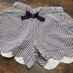 アプレレクール ギンガムチェック スカラップショートパンツ サイズ90