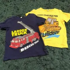 Tシャツ　2枚セット　男の子　乗り物　120cm