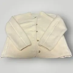 レディース（White）　もこもこカーディガン　部屋着や普段着に