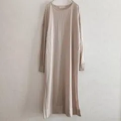 s0706【イッツインターナショナル】長袖ニットロングワンピース　ウール混