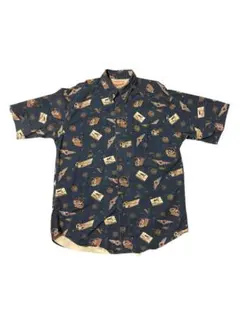 ウールリッチ 航空柄 半袖シャツ L（LL相当）