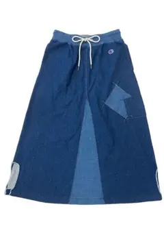 Champion デニムブルー ロングスカート Lのサムネイル