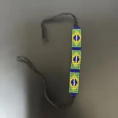 ブラジル国旗柄 ビーズミサンガ　ハンドメイド