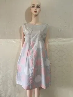 着物リメイクワンピース　本場大島紬　４月上旬発送