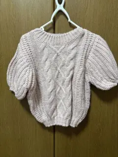 GRL ピンク ケーブルニット