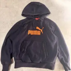 PUMA プーマ オレンジ フード付パーカーM