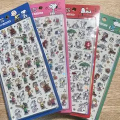 ４枚セット韓国正規品 スヌーピーPEANUTS3Dシールボンボンドロップシール2