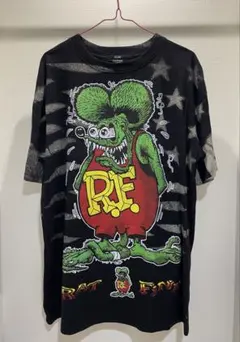 RAT FINK ©️1984 ビンテージ ブラックフェードTシャツ - メルカリ