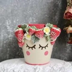 リメ鉢 リメイク鉢 多肉鉢 寄せ植え 森 きのこ きつねのしっぽ 素焼き
