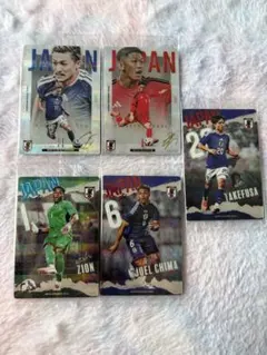 サッカー日本代表 トレーディングカード 5枚セット - メルカリ