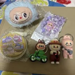 最終値下げラブブぬいぐるみ・携帯ストラップ、キーホルダー、缶ケース5点セット新品