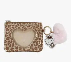 ハローキティ ギャルシリーズハート窓付きポーチ ブラウン