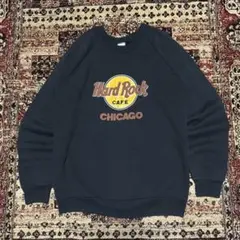 90s Hard Rock Cafe スウェット 黒 XL ラグラン
