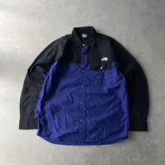 THE NORTH FACE ヌプシシャツ ロゴ 青