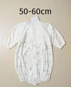 新品 長袖カーディガン付き 半袖ロンパース 50-60cm カバーオール.