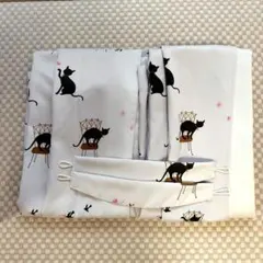 猫柄　遮光カーテン ピンク 幅100cm×丈178cm2枚セット