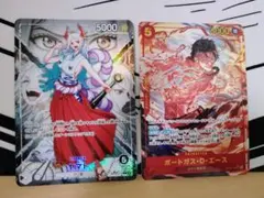 ワンピースカード 決戦の時】エース2種（L☆・SEC） - メルカリ