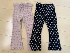 ZARA フラワープリント フレアパンツ 2点セット