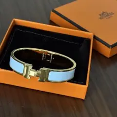 正規 HERMES オールド クリッククラック ホワイト ゴールド