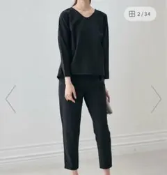 【最終値下げ】着回し力抜群！RANANブラック セットアップ（LL）