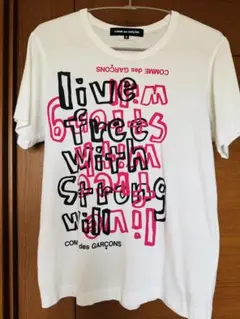 COMME des GARÇONS ロゴプリントTシャツ ホワイト Sのサムネイル