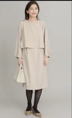 URBAN RESEARCH DOORS レイヤードタックスリーブワンピース