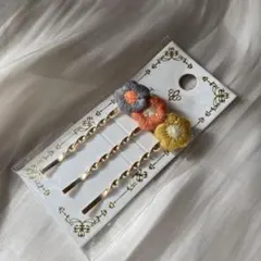 お花のヘアピン3点セット