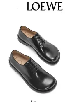 LOEWE テラ レースアップシューズ レザー ダービー ブラック 41 - メルカリ