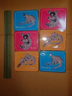 コースター　6個　＋大量のオマケのうち2点まで　 定規は、お送りしません。