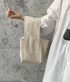 select MOCA by son スクエアワンハンドルバッグ アイボリー