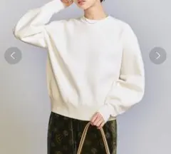 ビューティ&ユース　ミラノリブ ボリュームスリーブニット