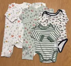 UNIQLO 西松屋 ロンパース、肌着4点セット 70,80cm