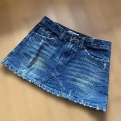 ダメージ　デニム ミニスカート　S