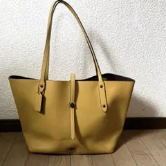 COACH コーチ トートバッグ ターンロック レザー 肩掛け 58849 黄色