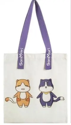 猫イラスト トートバッグ ショッピングバッグ キャンバス地