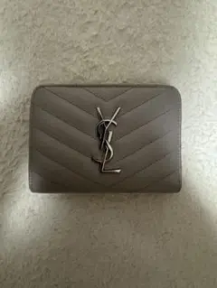 YSL グレー 二つ折り財布