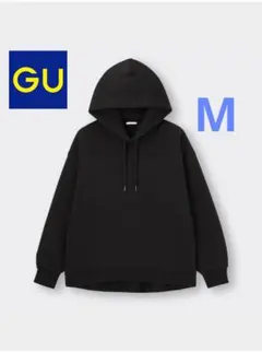 GU　ヘビーウェイトスウェットオーバーサイズパーカ　М　ブラック