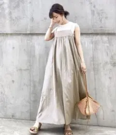 さわぐち…様用 新品 アーバンリサーチsiiwa リネン ネック ワンピース