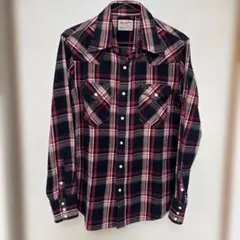 Wrangler 70sメンズネルシャツ チェック柄 長袖シャツ M
