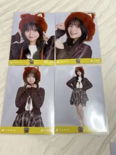 金川紗耶　オールブラウンコーデ　コンプ　生写真　4種　私服　乃木坂46
