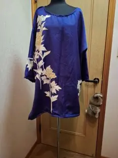 訪問着からの袖付きチェニック