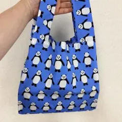 ハンドメイドエコバッグ　コンビニサイズ　パンダ