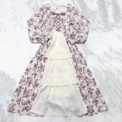 axes femme♡新品♡ラピュセルワンピース ロリィタ　姫　薔薇柄　姫　希少