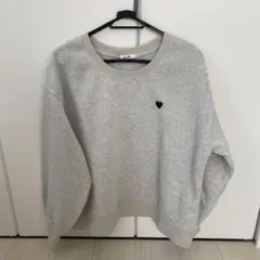 GeeRA グレー クルーネック スウェット 裏起毛のサムネイル