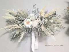 SALE‼️✿横長スワッグ✿Naturalホワイト系✱パンパス✱大きめサイズのサムネイル